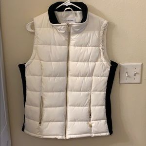 Calvin Klein white puffer vest